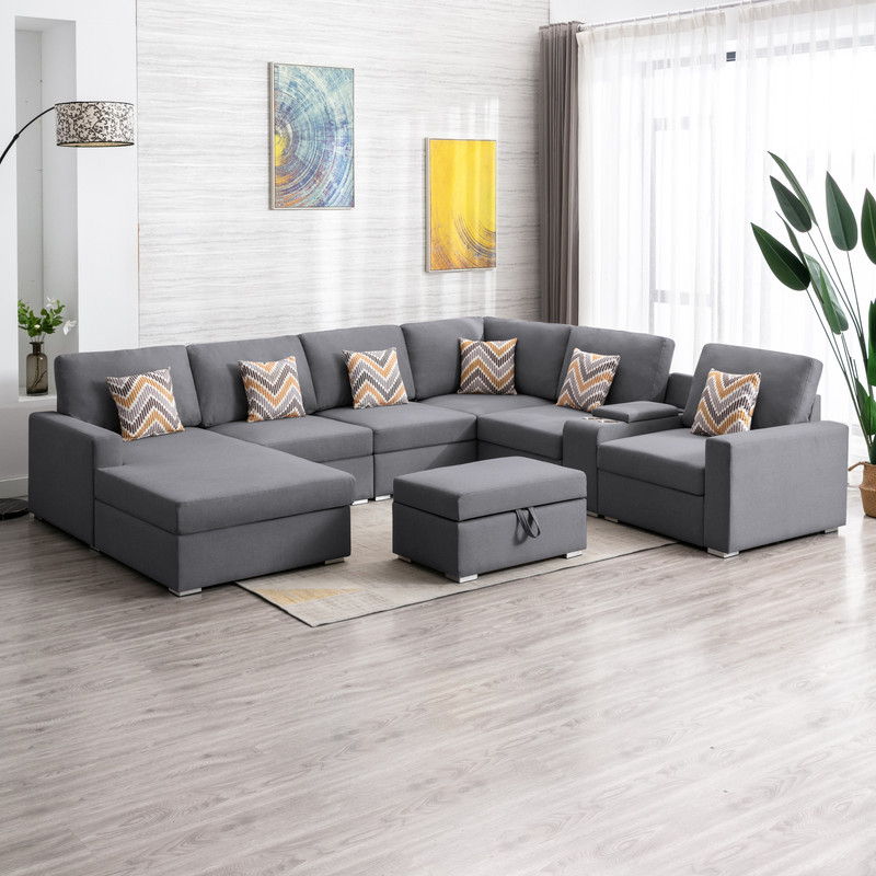 Nolan - 8 Piece Sectional Sofa With Interchangeable Legs