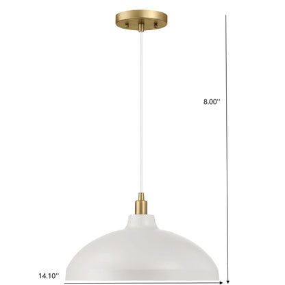 Astral - Single Light Pendant Lamp For Entrance Kitchen Island - Gold / White