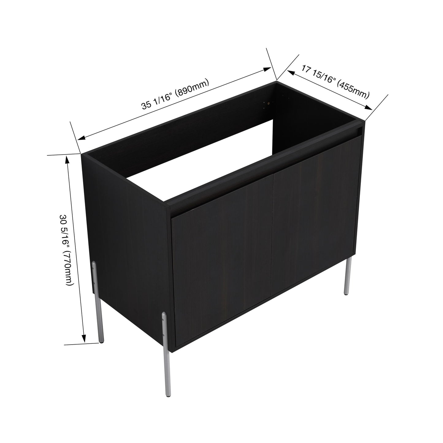 Freestanding Bathroom Vanity & Soft Close Cabinet Doors