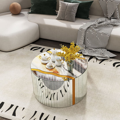 Round Mirror Coffee Table, Living Space Furniture
