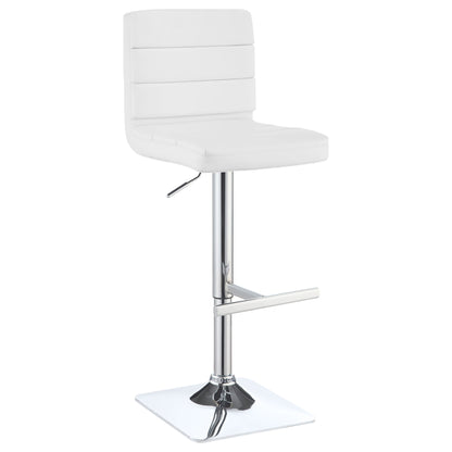 Fresco - Upholstered Adjustable Bar Stool (Set of 2) - White
