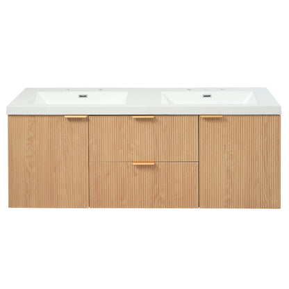 Modern Wall Mounted Bathroom Vanity, Soft Close Doors