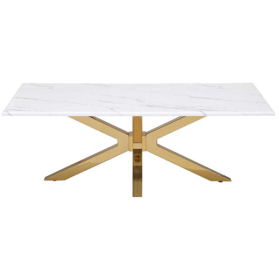 Visalia - Base Stainless Steel Coffee Table - Gold