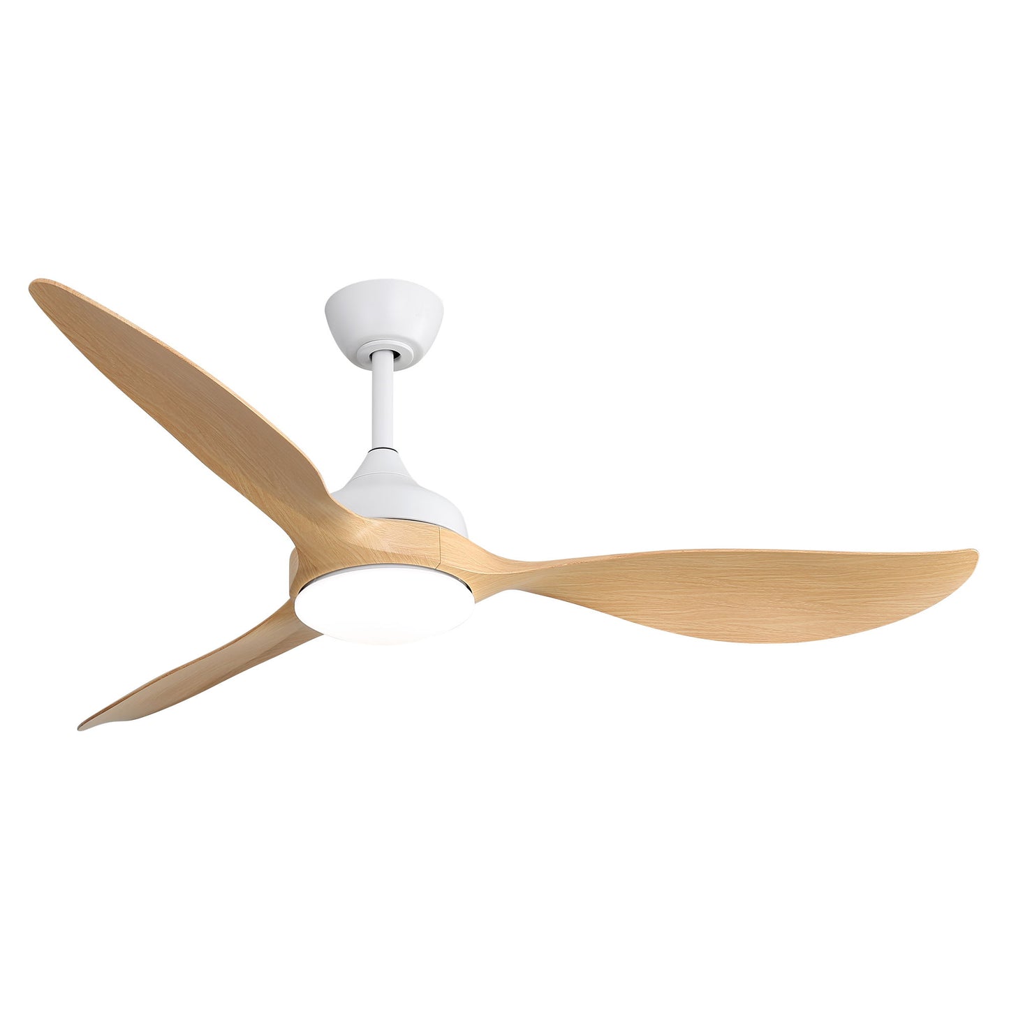 Modern Ceiling Fans Dimmable LED Light Quiet DC Reversible Motor For Indoor & Outdoor - White