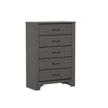 5 Drawer Dresser - Gray / Brown