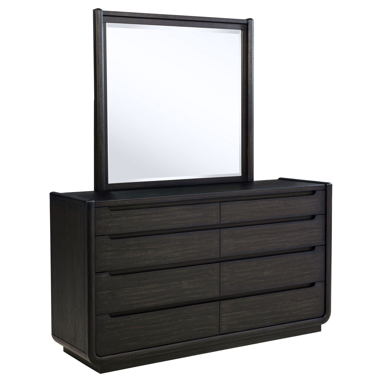 Bangor - 8 Drawer Dresser With Mirror Set - Black