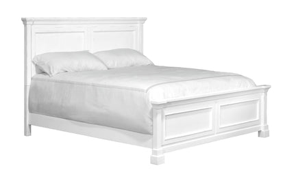 Queen Coastal Panel Bed - White