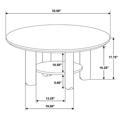 Crispin - Round Table With Lower Shelf