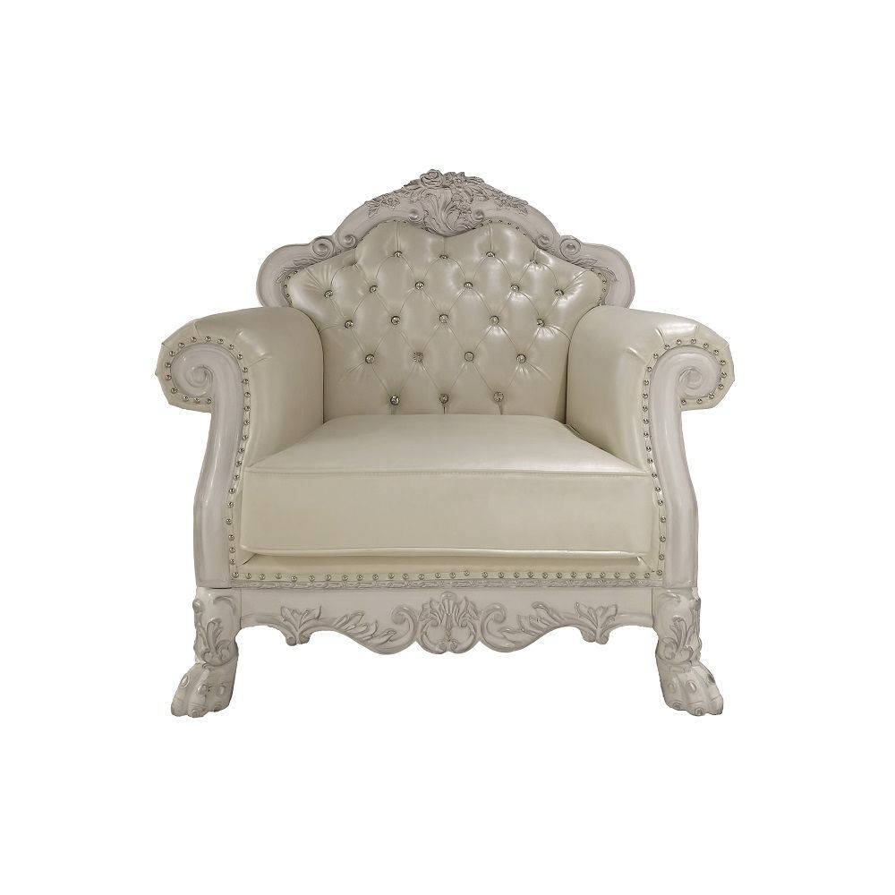 Dresden Chair - PU & Bone White Finish