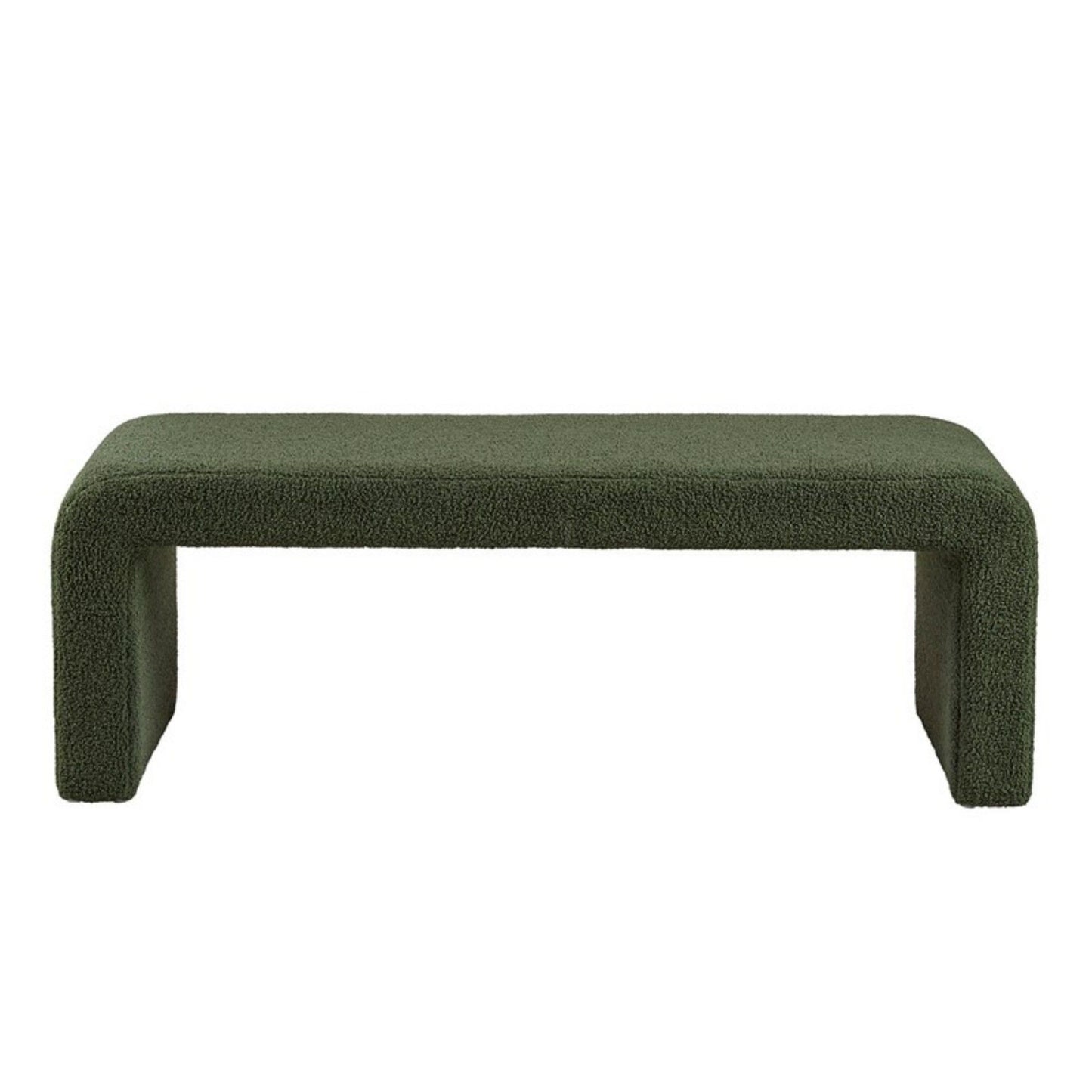 Modern Contemporary Boucle Waterfall Bench