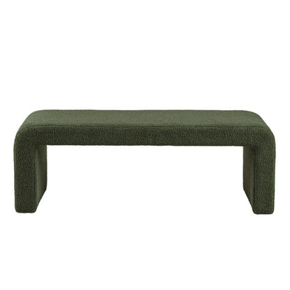 Modern Contemporary Boucle Waterfall Bench