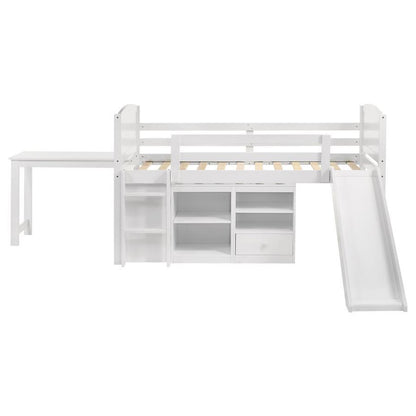 Millie - Twin Workstation Loft Bed - White