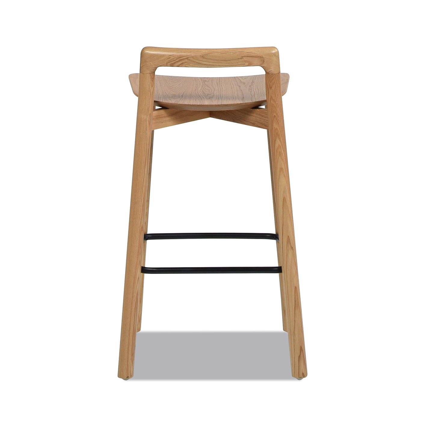 Sven - Modern Minimalist Low Back Counter Stool - Natural Blonde Ash