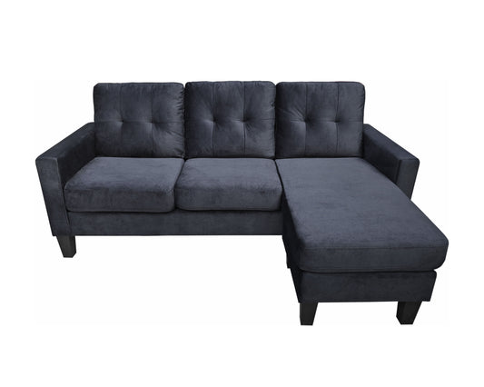 Everett - Velvet Reversible Sectional Sofa Chaise