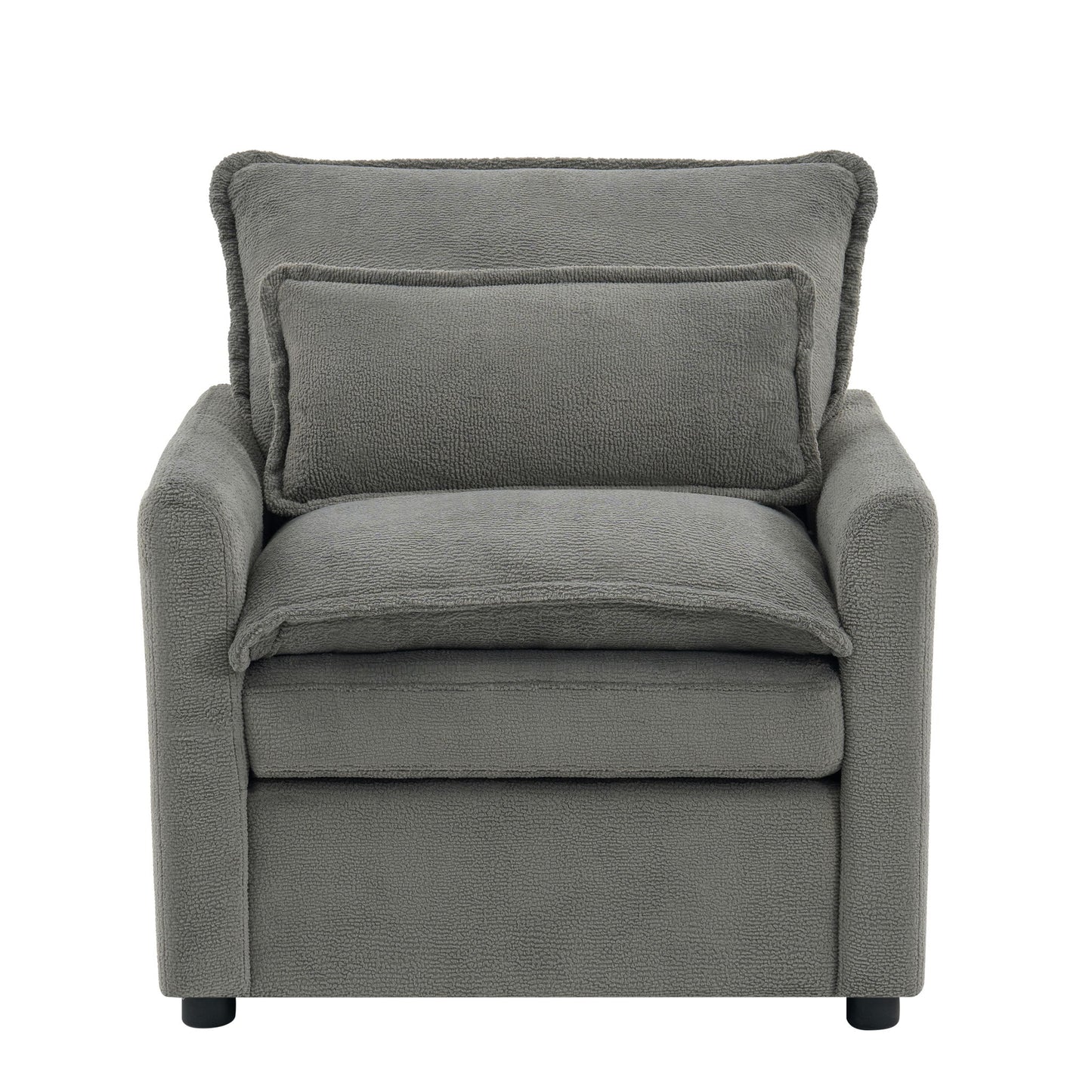 Modern Single Seat Accent Chair With Side Storage Pockets
