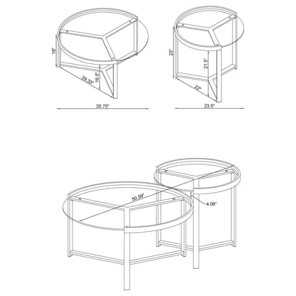 Kaylie - 2 Piece Nesting Coffee Table Set
