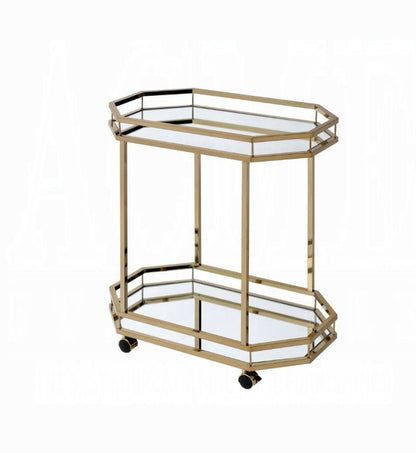 Lacole - Mirrior Serving Cart - Champagne