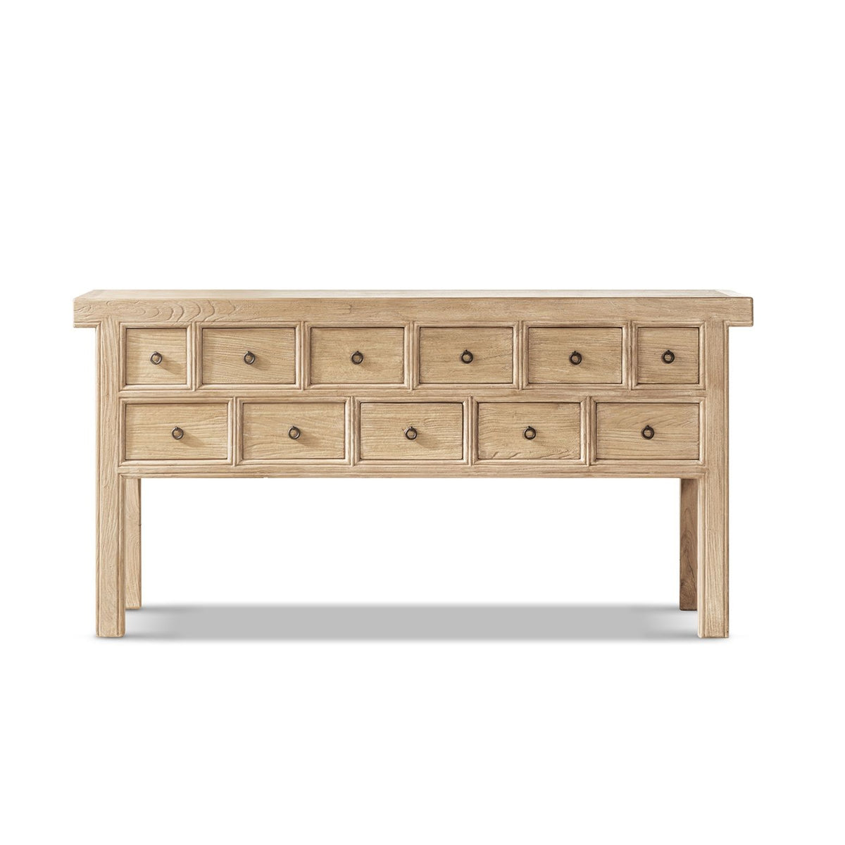 Bellamy Heritage - 11 Drawer Table With Open Base - Brown