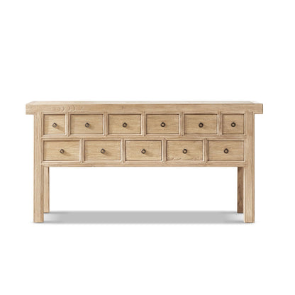 Bellamy Heritage - 11 Drawer Table With Open Base - Brown