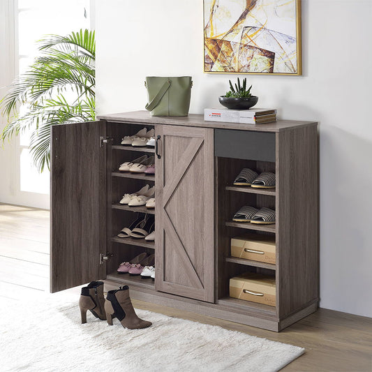 Toski - Shoe Cabinet - Rustic Gray Oak
