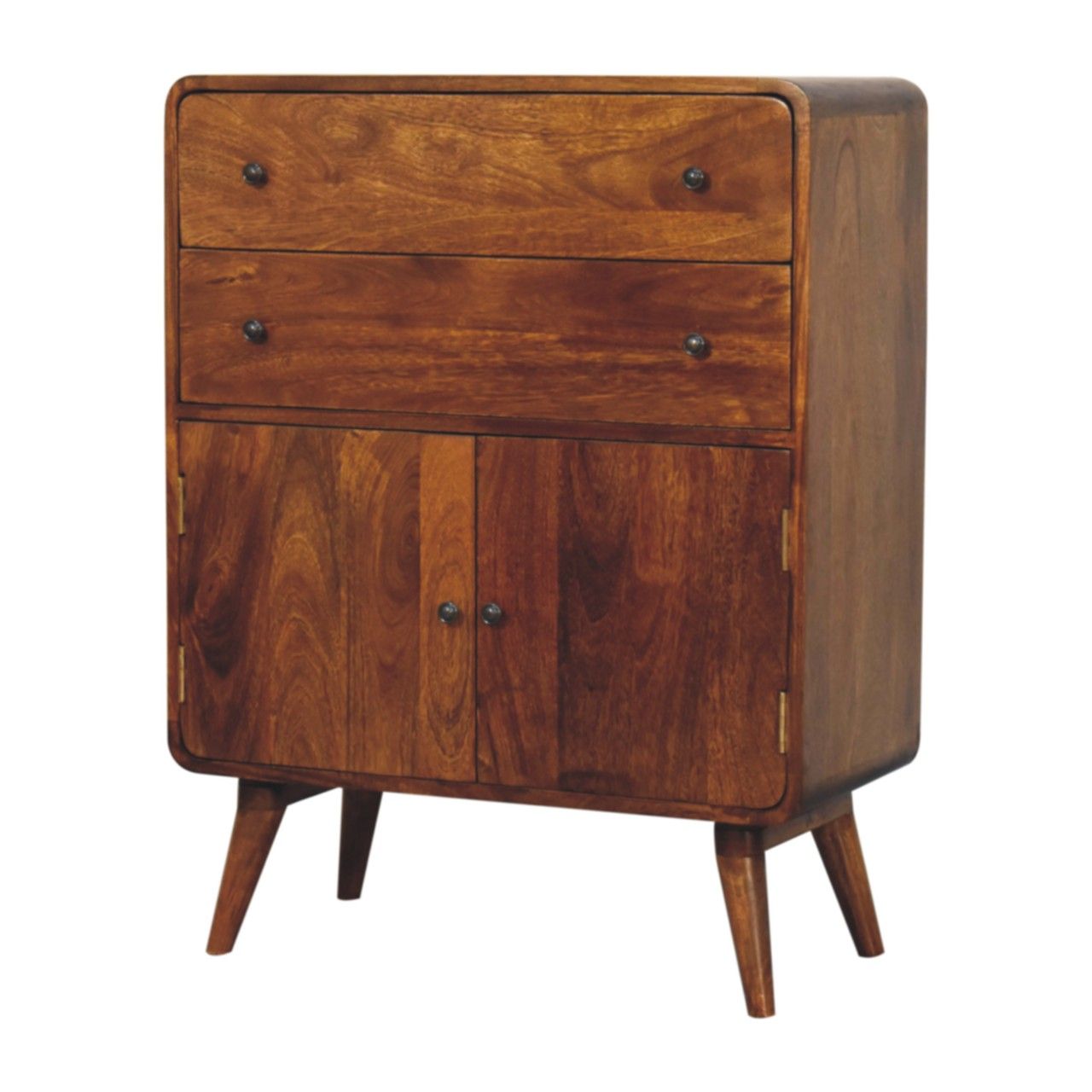 Curved Charm Cabinet - Brown