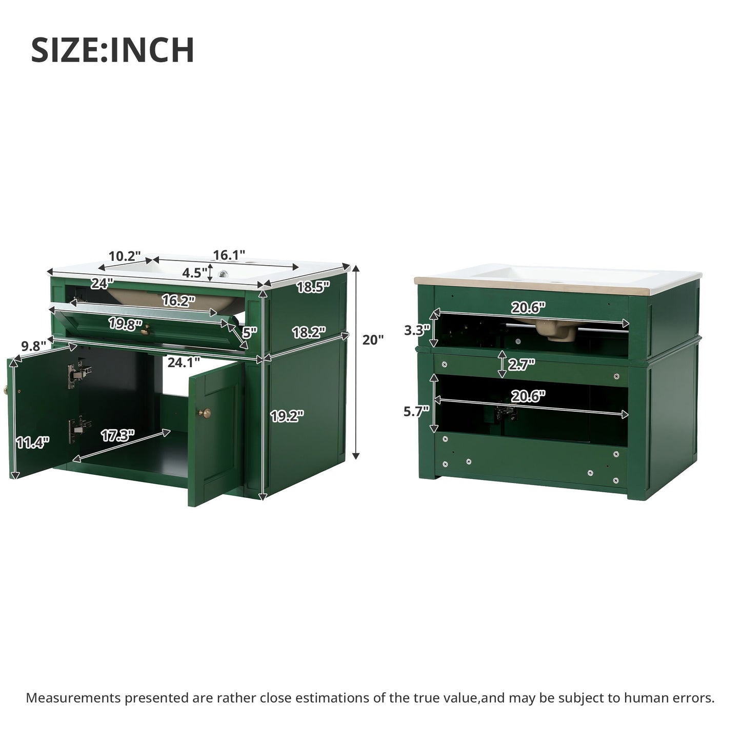 Wall Mounted Bathroom Vanity With Tip Out Drawer And Open Back Design