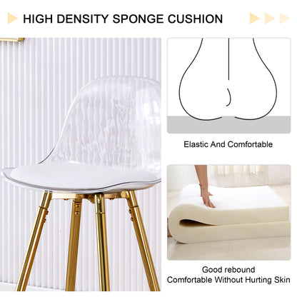 Stylish Upholstered Bar Chairs With Metal Leg