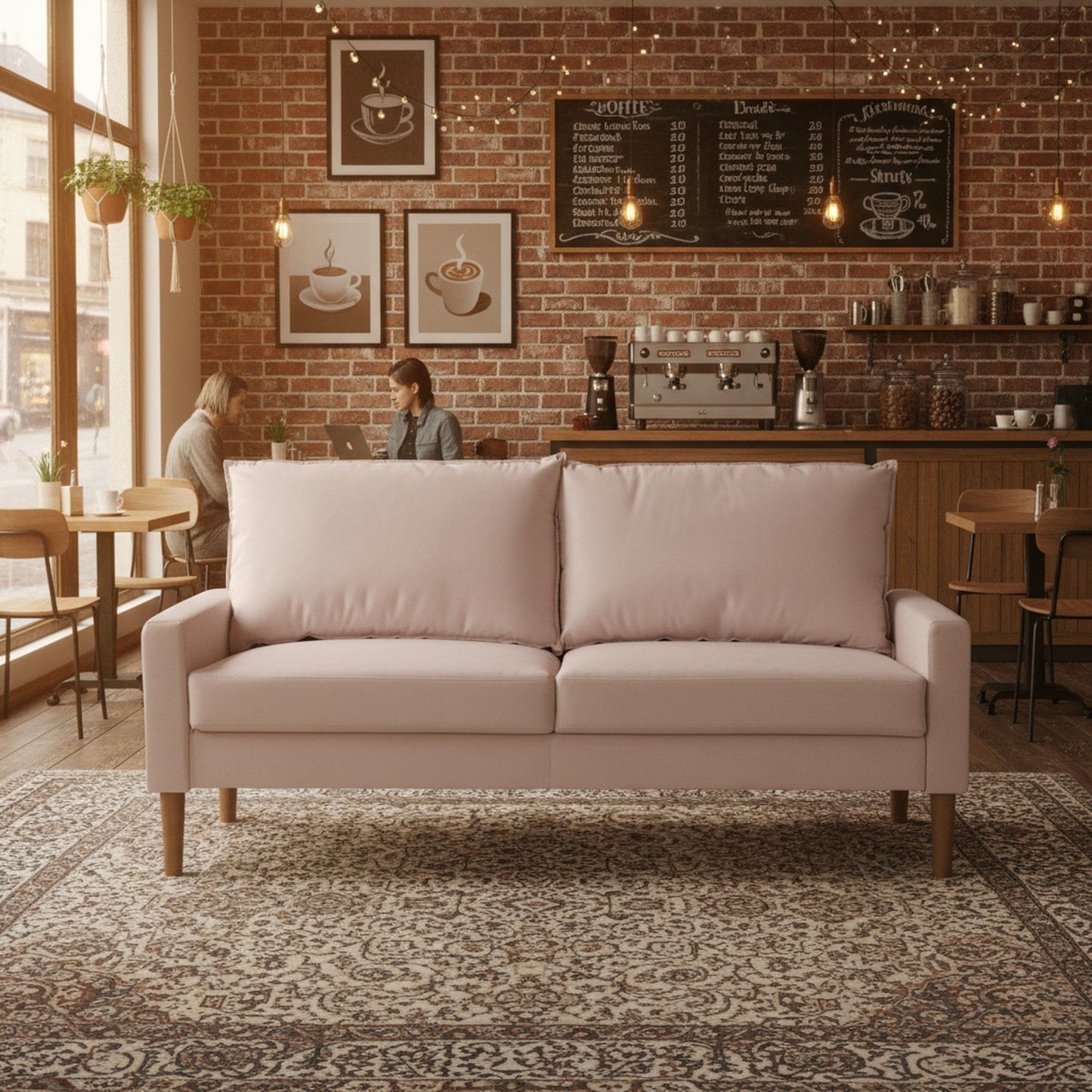 Upholstered Sofa, 3 Seater Couch For Living Room