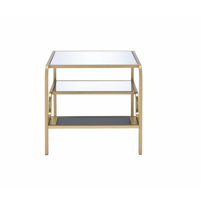 Astrid - End Table - Gold & Mirror