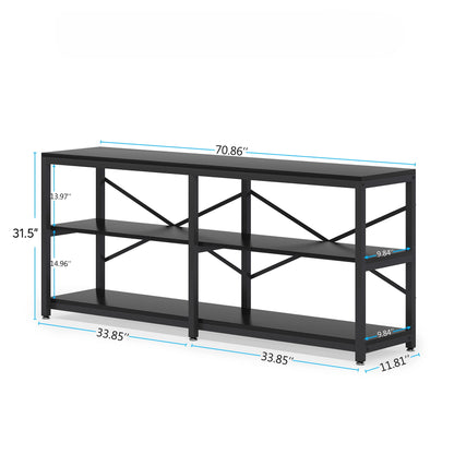 Console Table With X Back Design, Extra Long Storage