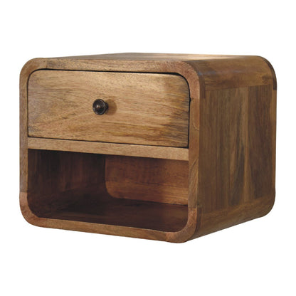 Mini Floating Open Bedside - Oak