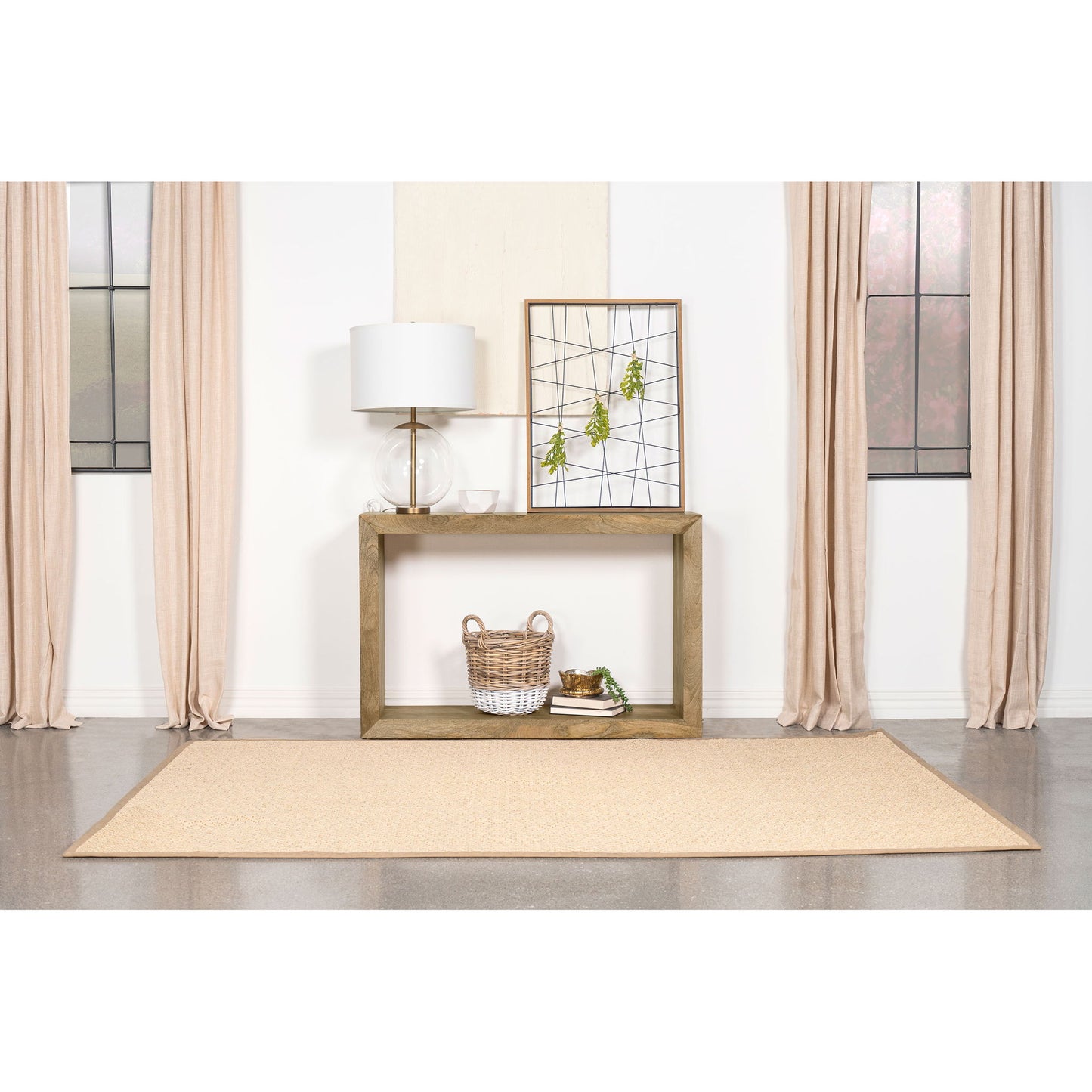 Mesa - Rectangular Console Table With Clean Open Frame Design - Natural