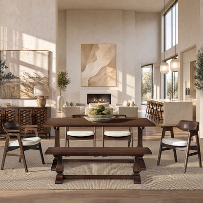 Whitmore - Trestle Dining Table - Dark Brown