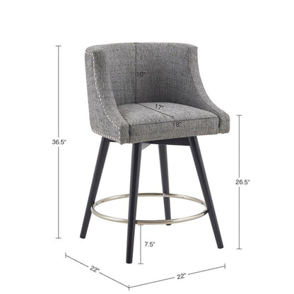 Mateo - Swivel Counter Stool - Gray