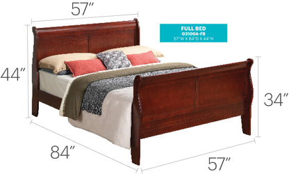 Panel Sleigh Bed