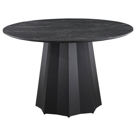 Dorgan - Round Dining Table - Black