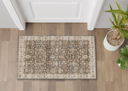 Fenix - Accent Rug - Brown / Ivory