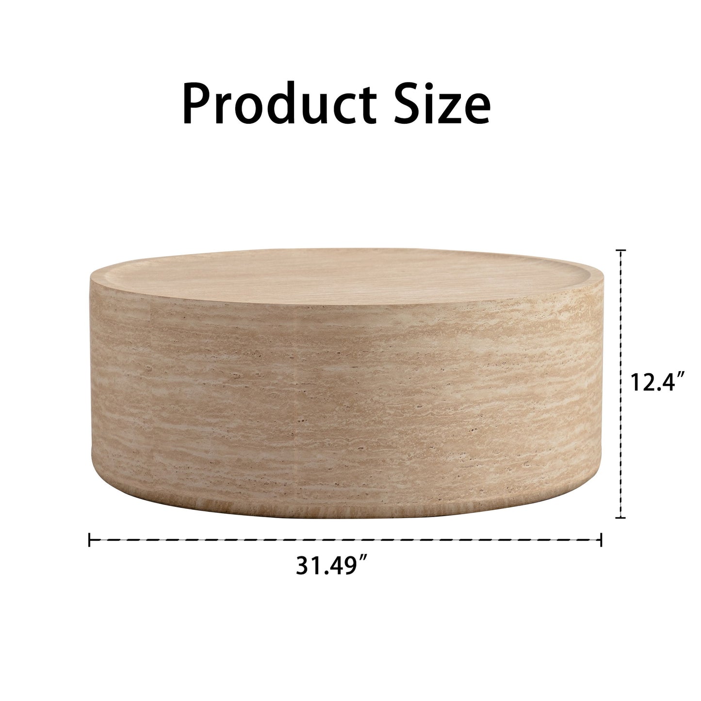 Modern Round Table With Mars Pattern For Living Room