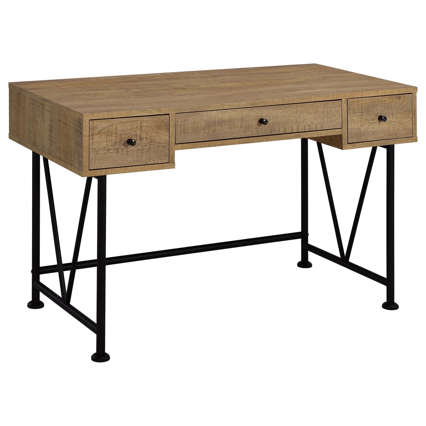 Vellun - 3 Drawer Writing Desk - Mango Color