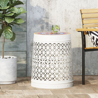 Cranbrook - Side Table With Tile Mosaic Top
