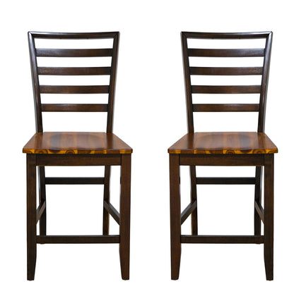 Timberline - Ladderback Barstools (Set of 2) - Brown