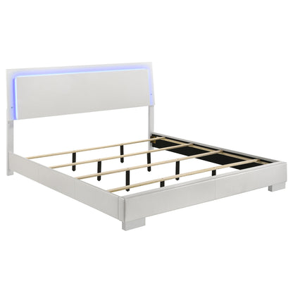 Strick & Bolton - High Gloss Panel Bed With LED Lights