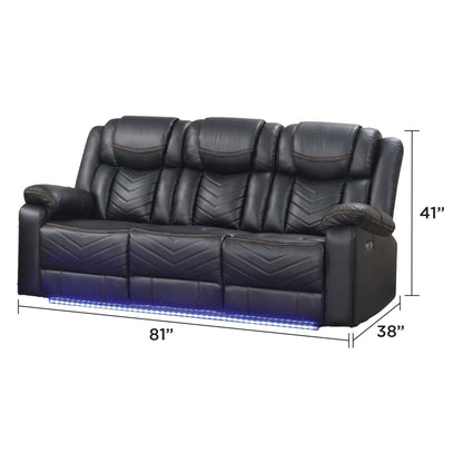 Challenger - LED Power Recliner Sofa