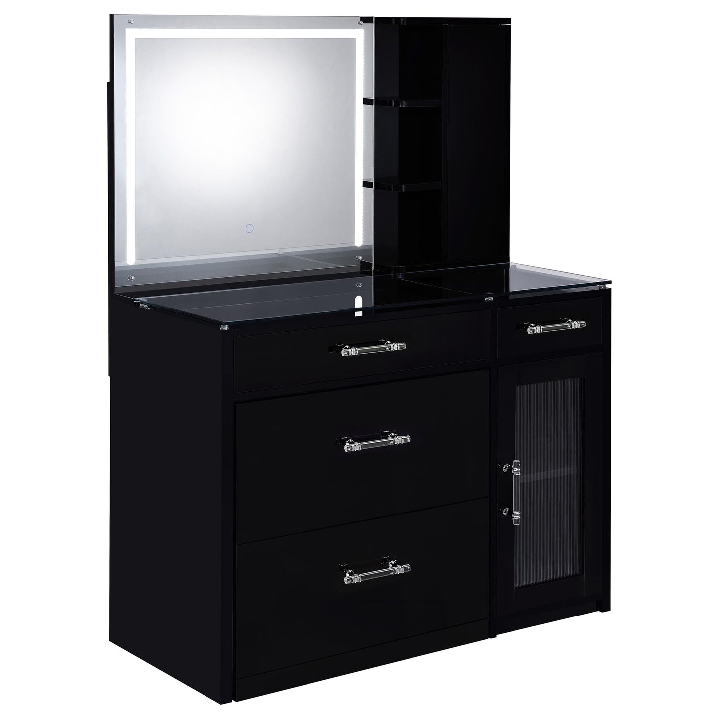 Kerr - 2 Drawer Makeup Vanity Table With Mirror And Stool
