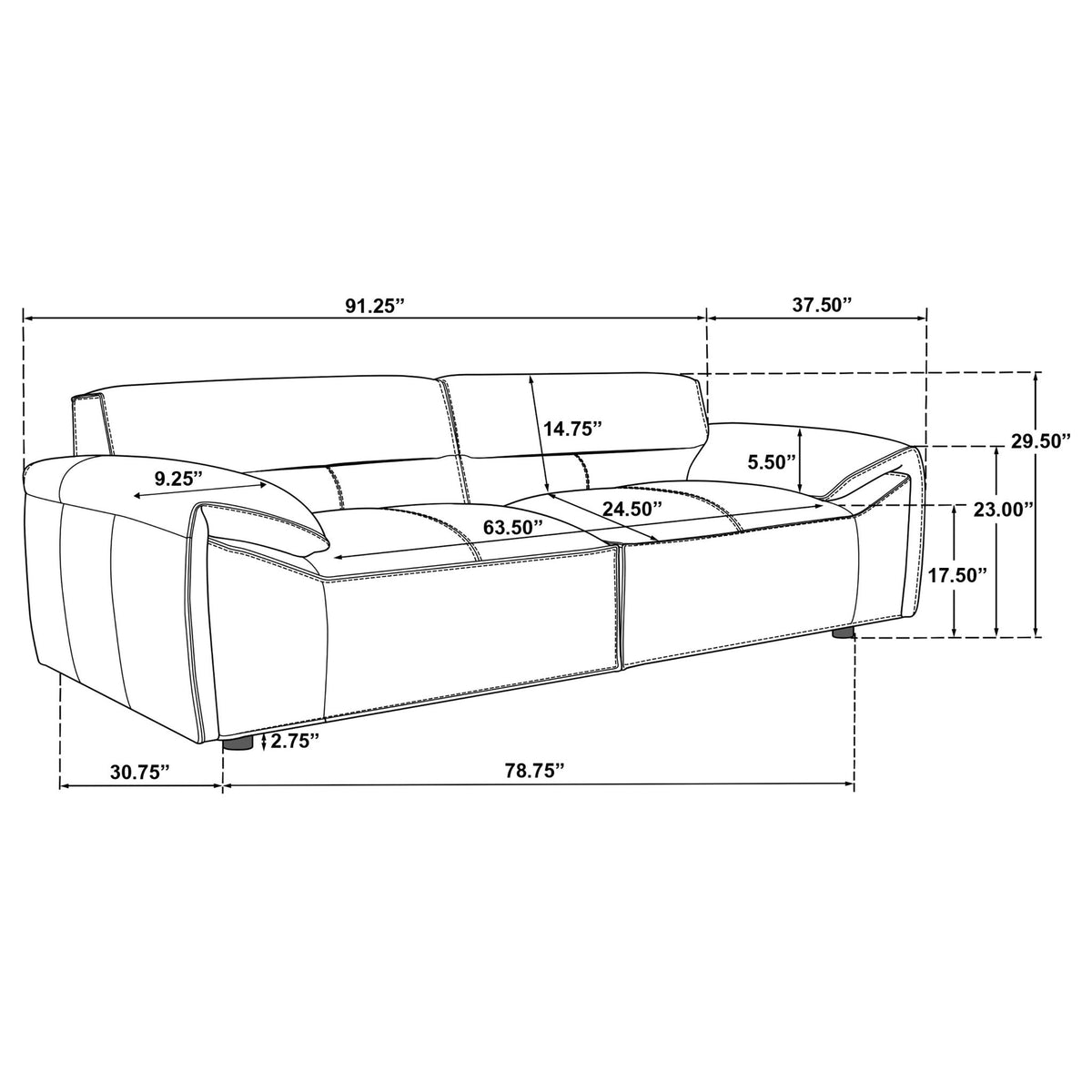 Hudson - 2 Piece Upholstered Sofa Set