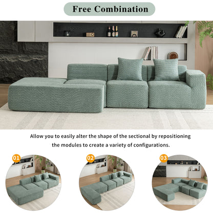 Sectional Sofa Full-Compressed Sofa Couch Free-Combined Sofa For Living Room