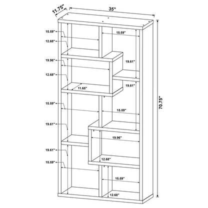 Currey - 6 Shelf Bookshelf - Mango Color