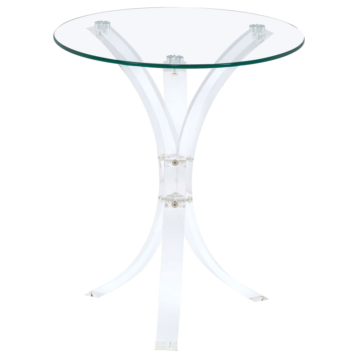 Bailey - Round Top Side Table - Clear