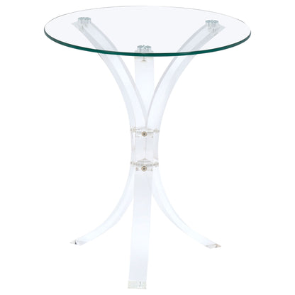 Bailey - Round Top Side Table - Clear