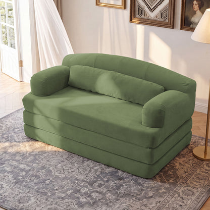 2 Seater Sofa Bed, Compact Foldable Floor Couch